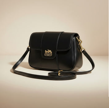 Sleek Black Coach Crossbody Bag 0037