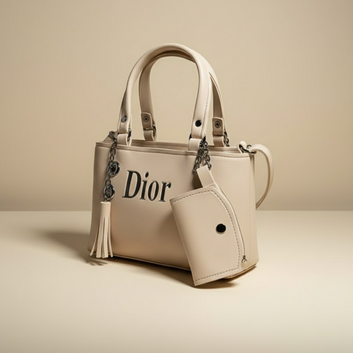 Luxury Beige Dior Logo Tote 0081