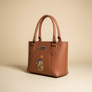Stylish Tan Michael Kors Graphic Tote 0079