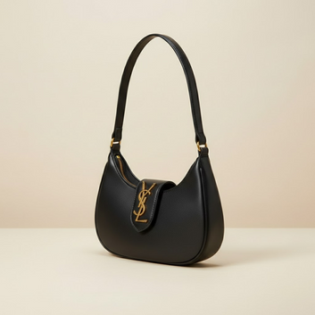 Elegant YSL Black Leather Handbag 0065