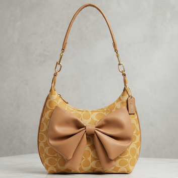 Signature Bow Monogram Satchel